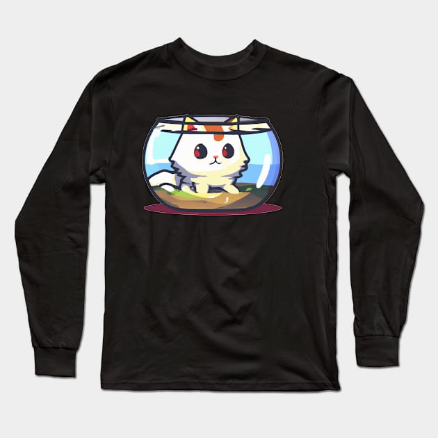 CAT IN FISHBOWL Long Sleeve T-Shirt by MGphotoart